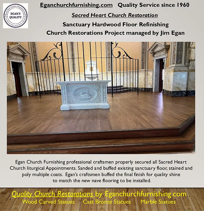 Egan Church Furnishing & Restoration - Sanctuary Hardwood Floor Refinishing